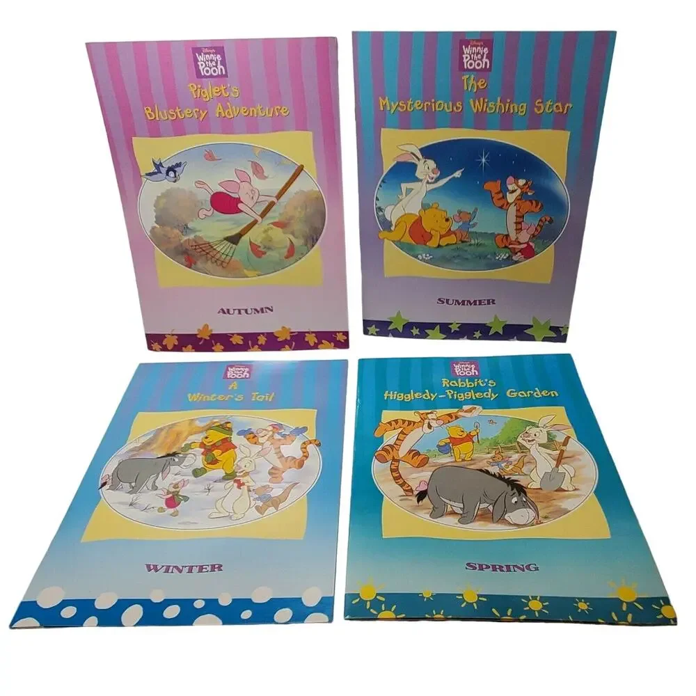 Disney's Winnie the Pooh by A. A. Milne 4 Storybooks 4 Seasons of Fun Y2K